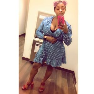 Blue & White Polka Dot Dress🦋💙